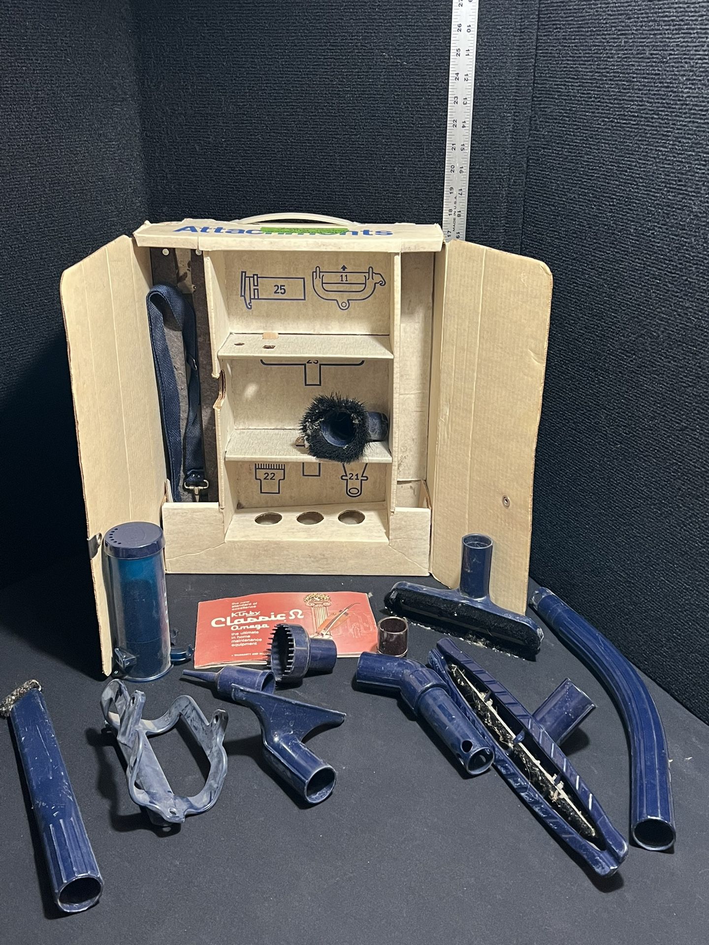 Vintage Kirby Vacuum Classic Attachments Blue In Original Box