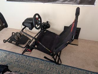 Videogame racing chair/rig with accessories