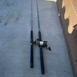 2 fishing rods and reels 