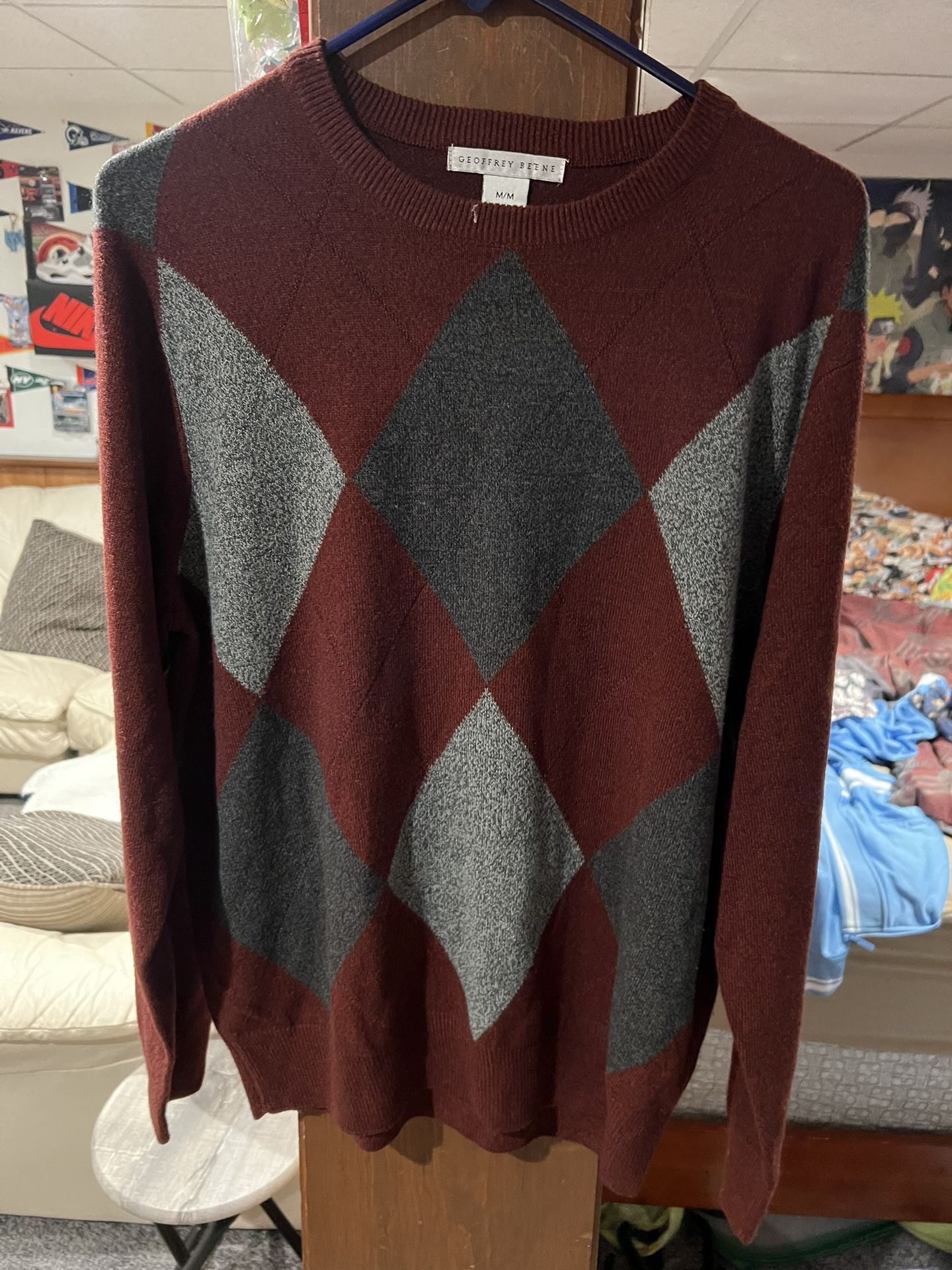 Geoffrey Beene Size Men’s Medium Sweater Shirt Long Sleeve