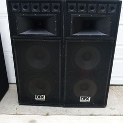 Professional DJ Speakers Dual 15" 1500 Watts 