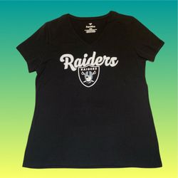 Raiders Women’s Shirt Women’s Size Large V Neck
