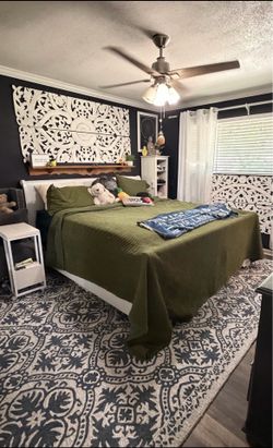 King bed frame.