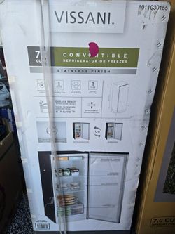Vissani 7 Cu. Ft. Convertible Refrigerator or Freezer