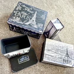 4 Paris Storage Display Gift Boxes