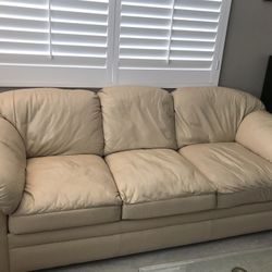 Leather Couch & Chair