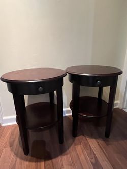 2 Round Side Tables /2 nightstands $120 OBO