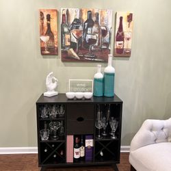 Bar,Chairs,table and Rug 