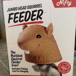 Nifty Jumbo Head Squirrel Feeder The Nuttiest Feeder Ever Novelry Gag Gift NIB