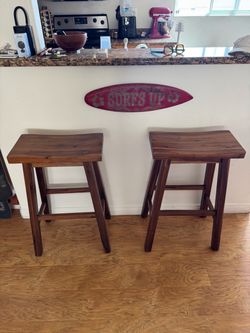 Wooden bar stools