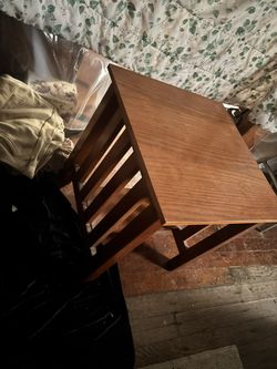 Wood side table