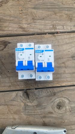 Chint NXB-63 C40 Double Pole Circuit Breakers x2