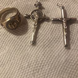 silver pendants and ring 925