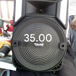 Tzumi Megabass Jobsite Speaker V3 Bluetooth Karaoke LED Battery Power, Black