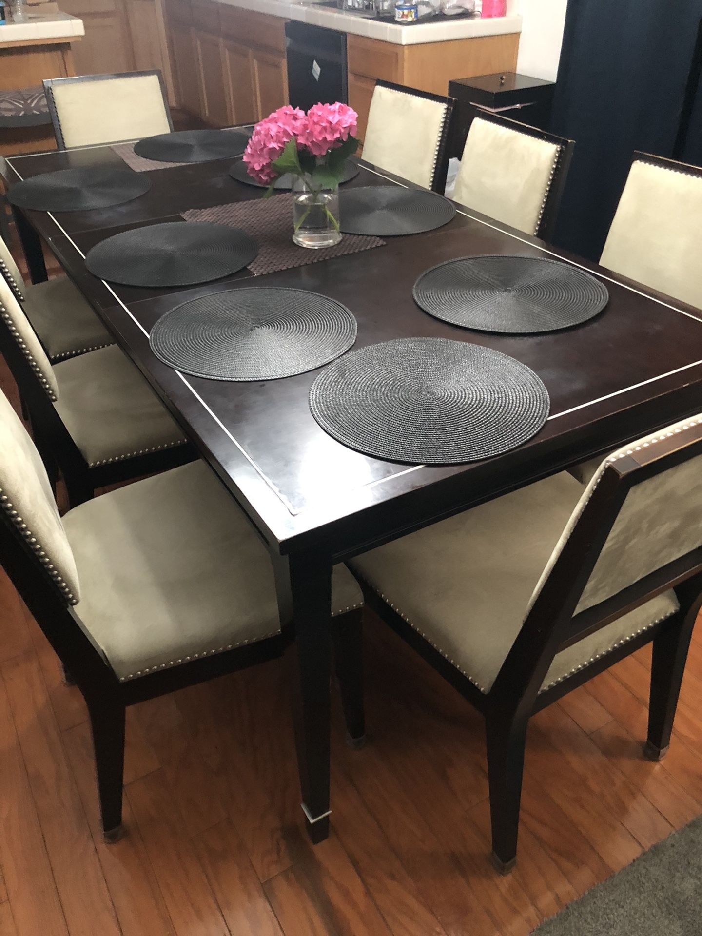 8 Dining Chairs and Table
