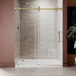60"×76" Single Sliding Frameless Shower Door
