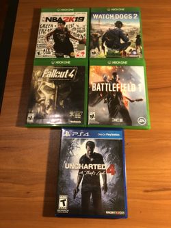 4 Xbox One Games + 1 PS4 Game LOT