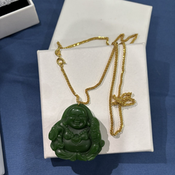 925 Gold Over Silver Buddha Chain