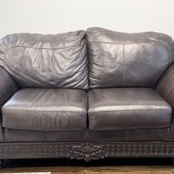 2 Seat Leather Love Sofa
