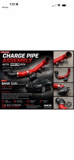BMW 535i E60 Charge Pipe Assembly with HKS BOV