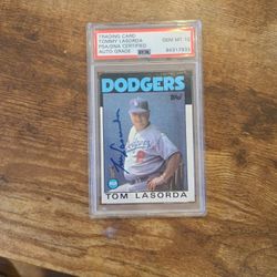 Tommy Lasorda Gem 10 Auto 1986