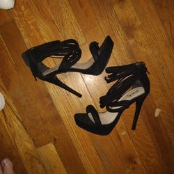 Black Strappy Heels