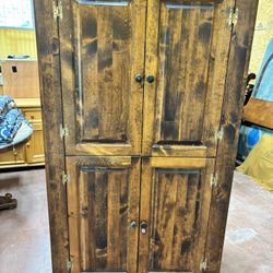 Solid Pine Storage Cabinet