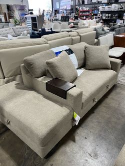 Thomasville GILROY FABRIC OVERSIZED STORAGE CHAIR AND STORAGE OTTOMAN