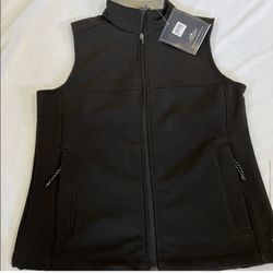 S NWT Charles River Apparel Black Vest Fleece Soft Shell Small Outdoor Men Winte