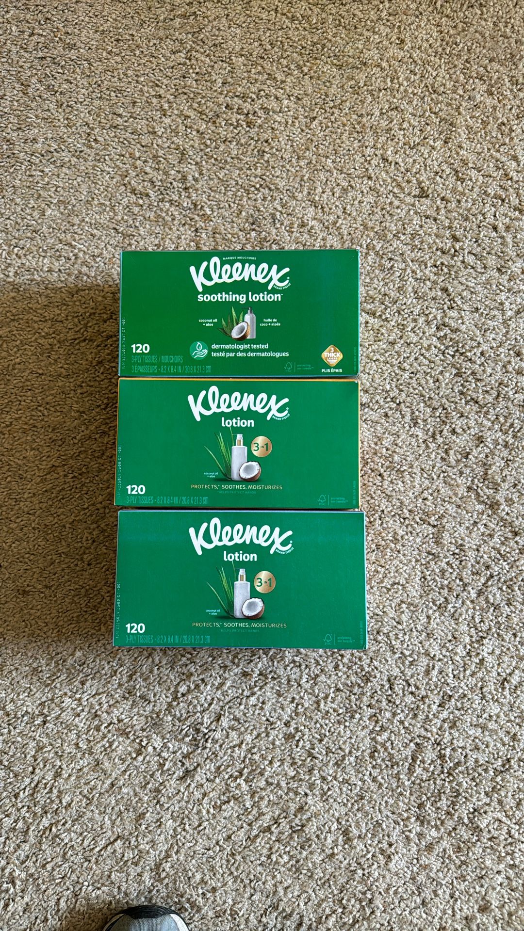 3 Kleenex Boxes