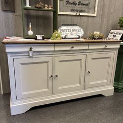 Newly Refinished Off White Buffet 