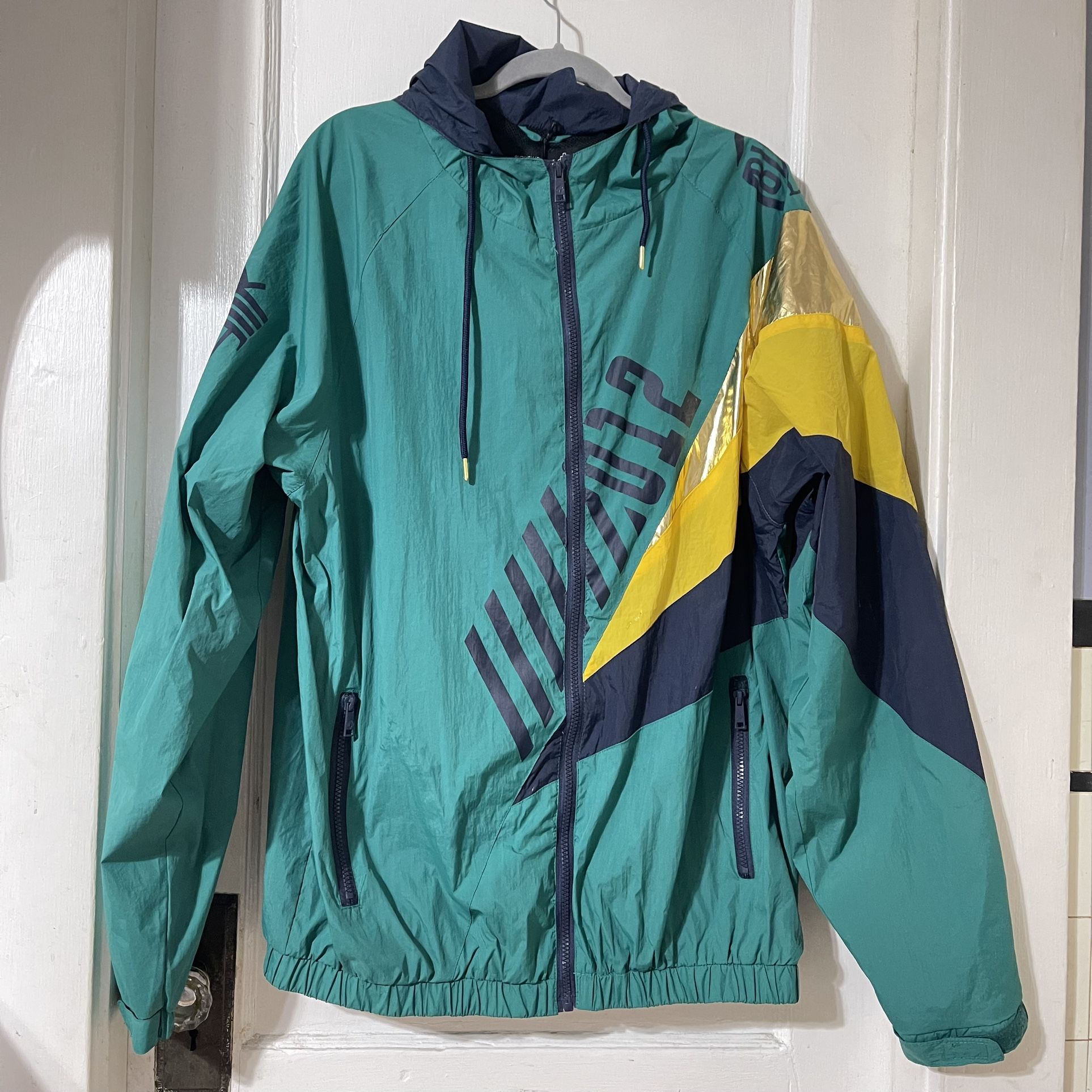 Colorblock Zipup Windbreaker Hoodie