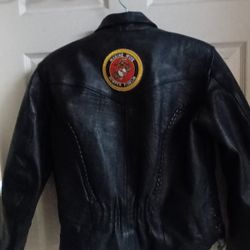 Women's Size M Leather Motorcycle Jacket 