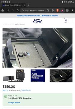 Super Duty 2023-2025 Console Vault® In-Vehicle Safe