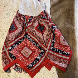 Blueberi Boulevard Red, White, & Blue Handkerchief Dress, Toddler Girl 5T