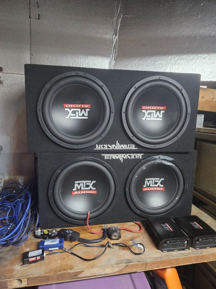 Mtx Terminator 12in Subwoofer Amp And Wires