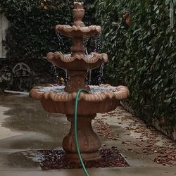 Large Vintage Concrete Garden Fountain Complete