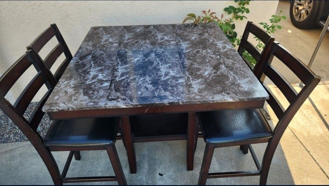 Wooden Dining table with 4 chairs