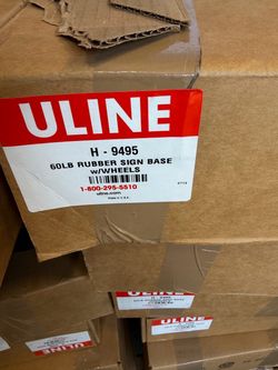 Uline 60LB Rubber Sign Base with Wheels