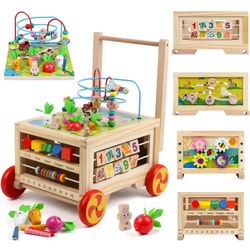Wooden Activity Cube 7-in-1.