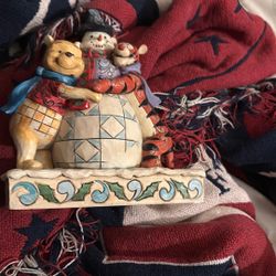 Winnie the Pooh and Tigger two with snowman