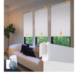Electric Blinds with Remote Control Smart Blinds (White, 35 x 72)