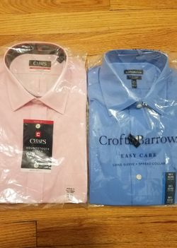 Pair of men's dress shirts.