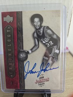 Cavaliers  John Johnson  Certified  Autograph  Card