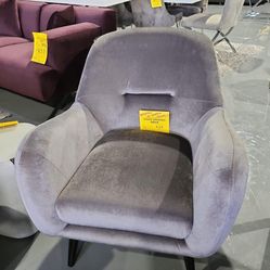 NEE ARMCHAIR VELVET GRAY BROWN PURPLE 