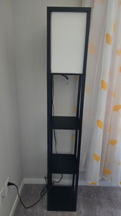Tall Floor Lamp with Shelves