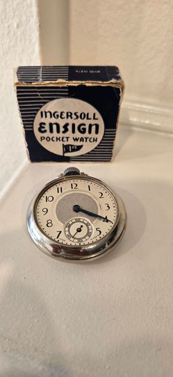 Vintage Ingersoll Ensign Pocket Watch From 1920's. It  Needs To Be Serviced