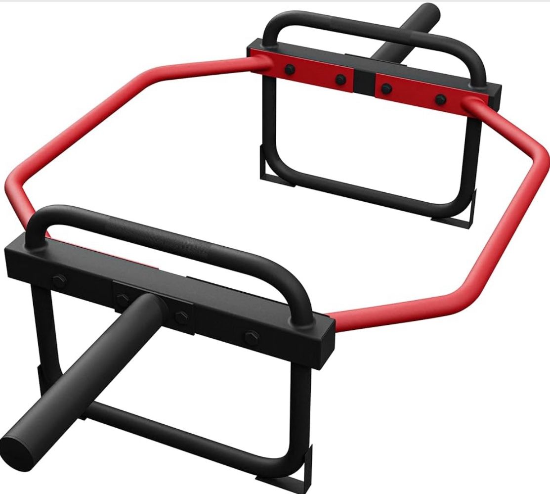 Elevens Hex Bar Trap Bar Deadlift 300lbs Weight Capacity 2in Olympic Weightlifting Bar Shrug Bar for Home GYM
