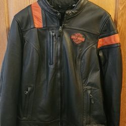 Harley Davidson  Weather Proof Leather Jacket Woman's Size Xl