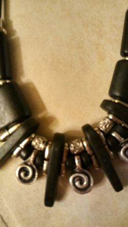 Black & silver necklace